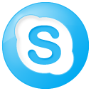 Blue, Button, Skype, Social Icon