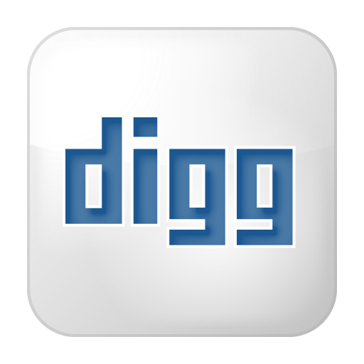 Box, Digg, Social, White Icon