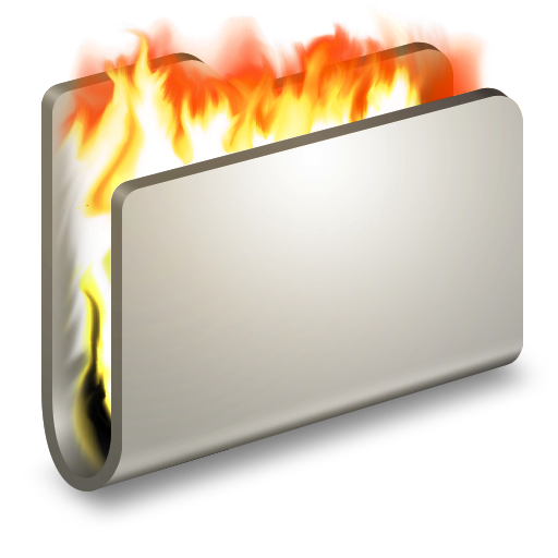 Burn, Folder, Metal Icon