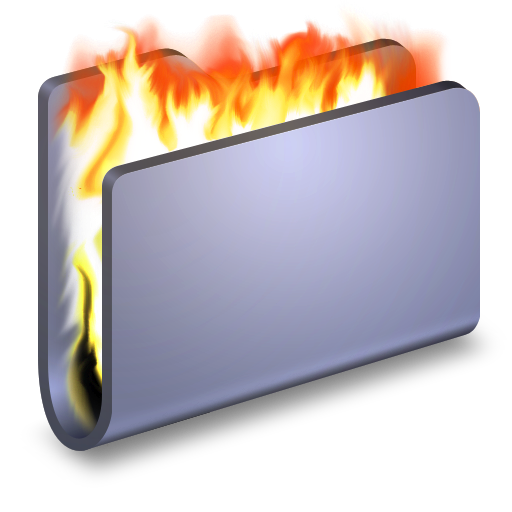 Blue, Burn, Folder Icon