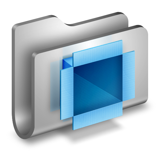 Dropbox, Folder, Metal Icon