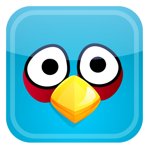 Angry, Bird, Blue Icon