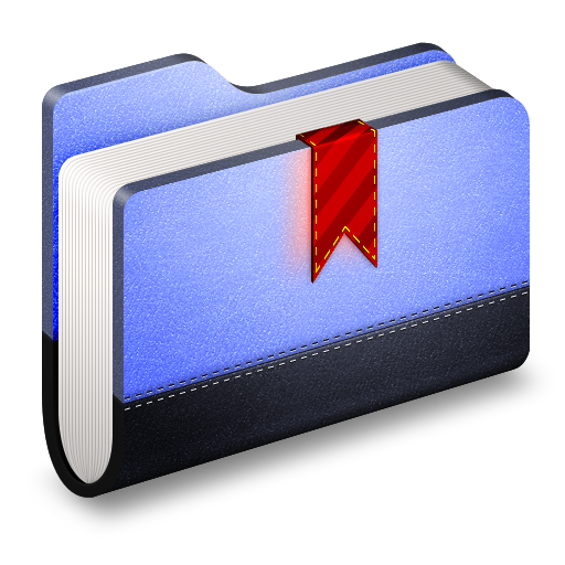 Blue, Bookmarks, Folder Icon