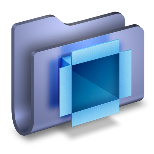 Blue, Dropbox, Folder Icon