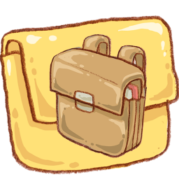 Folder, Schoolbag Icon