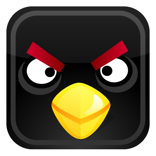 Angry, Bird, Black Icon
