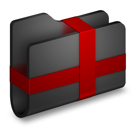 Black, Folder, Package Icon