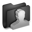 Black, Folder, Group Icon