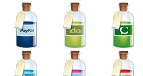 Bottle Social Media Icons