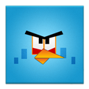 Angry, Bird, Blue, Frameless Icon