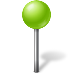 Ball, Chartreuse, Map, Marker Icon