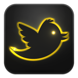 Glow, Neon, Twitter Icon