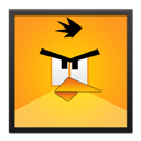 Angry, Bird, Black, Frame, Yellow Icon