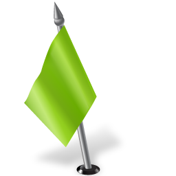 Chartreuse, Flag, Left, Map, Marker Icon