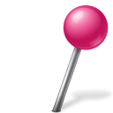 Ball, Map, Marker, Pink, Right Icon