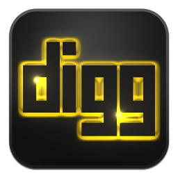 Digg, Glow, Neon Icon