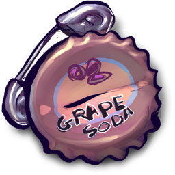 Grape, Pin, Safety, Soda, With Icon