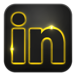 Glow, Linkedin, Neon Icon
