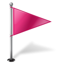 Flag, Map, Marker, Pink, Right Icon