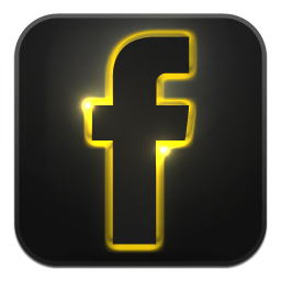 Facebook, Glow, Neon Icon