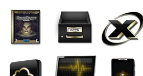 Black And Gold 3 Icons