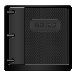 Black, Notepad Icon