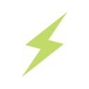 Green, Lightning, Power Icon