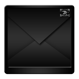 Black, Mail Icon