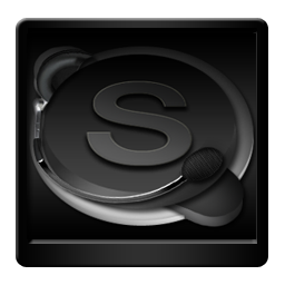 Black, Skype Icon