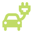 Car, Electricity, Green Icon