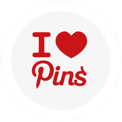 i, Love, Pins, Round Icon