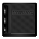 Addressbook, Black Icon