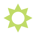 Green, Sun Icon