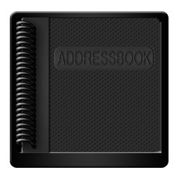 Addressbook, Black Icon