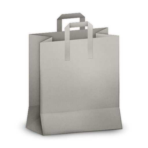 Grey, Paperbag Icon