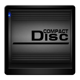 Black, Compact, Disc, Drive Icon
