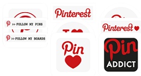 Pinterest Social Sticker Icons