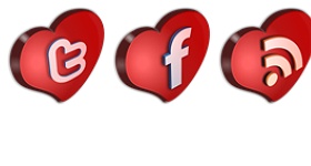 Social Heart Icons