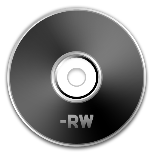 Black, Dvd, Rw Icon