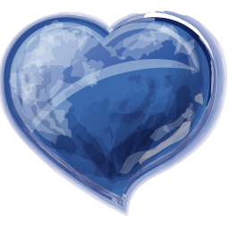 Blau, Herz Icon