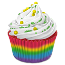 Cupcake, Rainbow Icon
