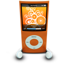 Ipod, Nano, Orange Icon