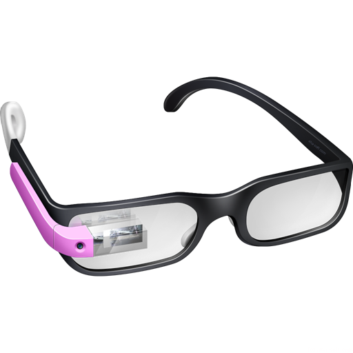 Glasses, Google, Pink Icon