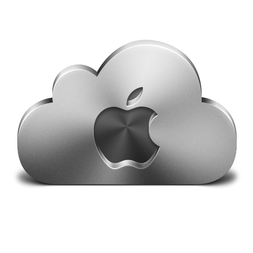 Apple, Cloud, Silver Icon