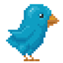 Bird, Pixel, Twitter Icon