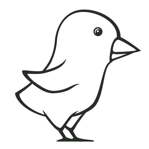 Bird, Caligraphic, Twitter Icon