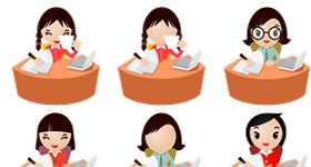 Women Office Icons