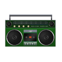 Boombox, Green Icon