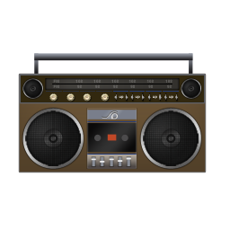 Boombox, Brown Icon