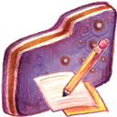 Folder, Note, Violet Icon